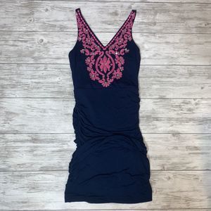 INC Navy Embellished Dress Size P